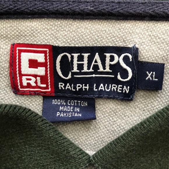 Chaps Ralph Lauren Polo Shirt Striped Short Sleeve - Picture 3 of 5